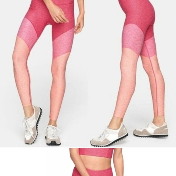 Outdoor Voices Pink Colorblock Yoga Leggings - Picture 5 of 6